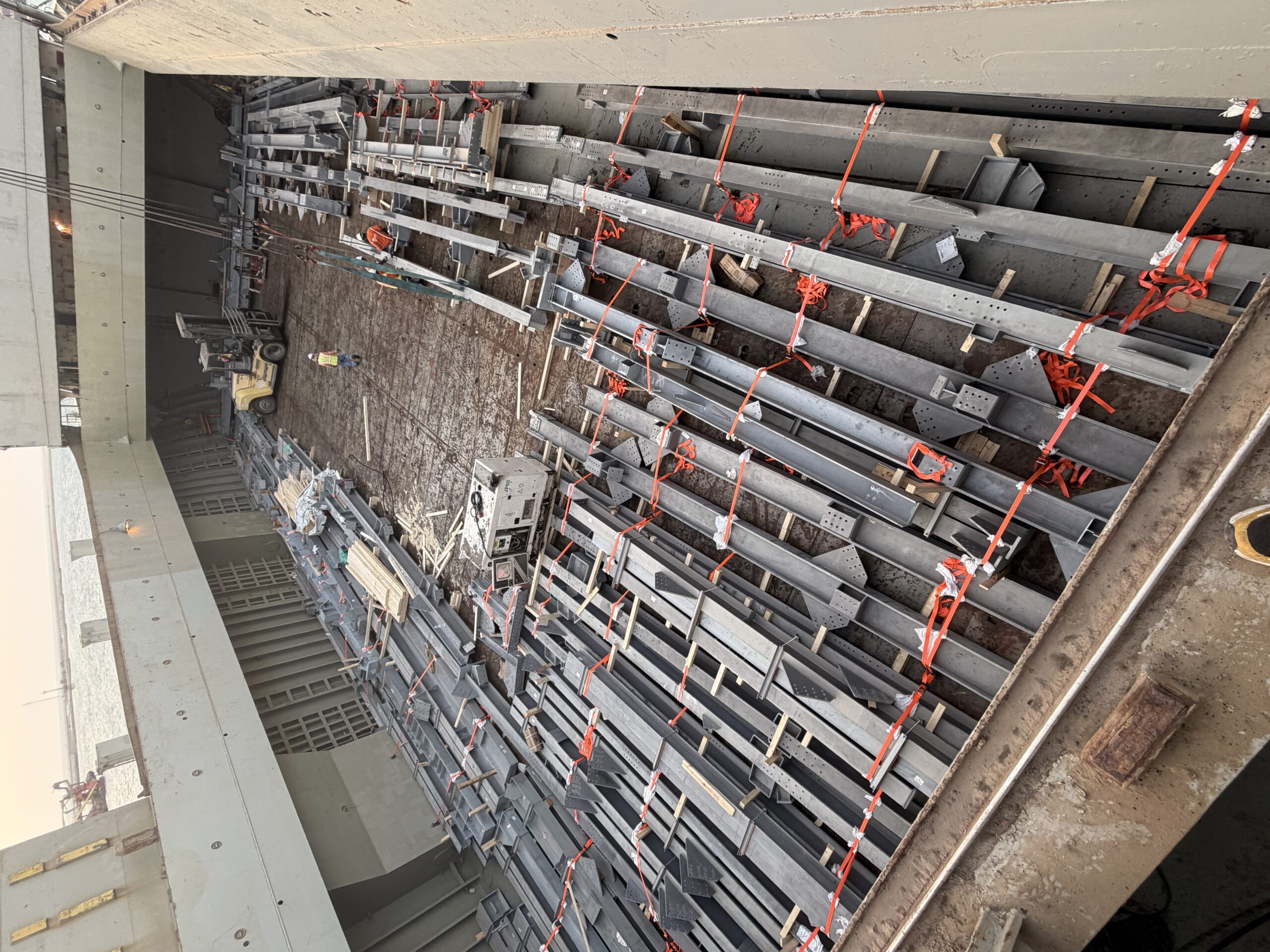 Project cargo loading underway on the tween deck of M/V Thorco Liva