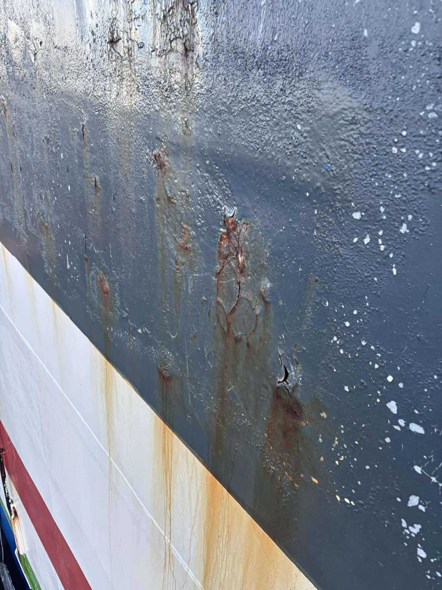 Rust and paint damage on Megastar