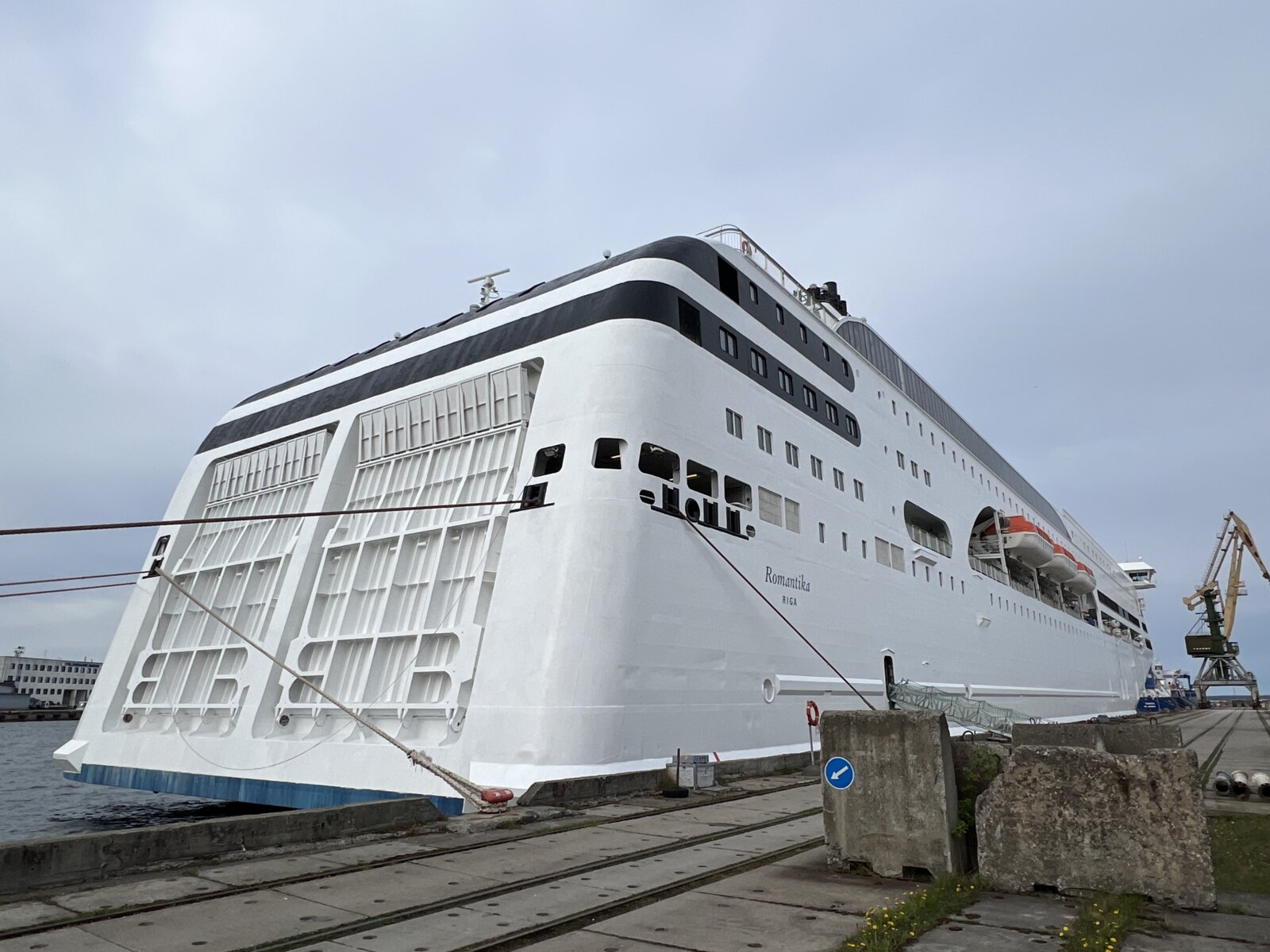 M/S Romantika side view after full exterior restoration, clean livery
